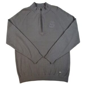 KJUS Men's FreeLite KULM Half Zip Merino Wool Cashmere Sweater 2XL Gray